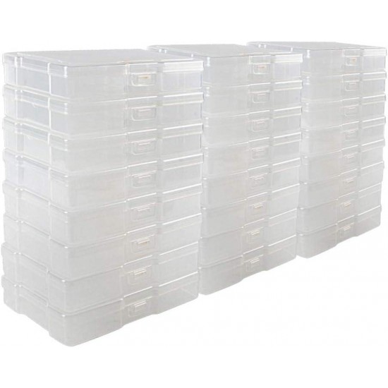 novelinks 24 Pack Photo Storage Boxes - 4" x 6" Photo Organizer Cases