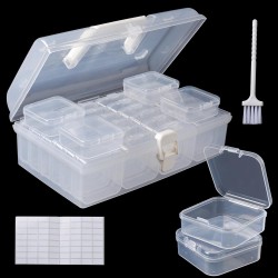 Douorgan Portable Transparent Jewelry Beads Storage Box
